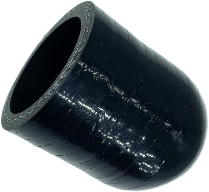 bekelan 1" (25mm) Black Universal Reinforced Silicone Coolant Cap With Clamp For bypass heater Vacuum Water Port Protective End Cap Kit - Image 2